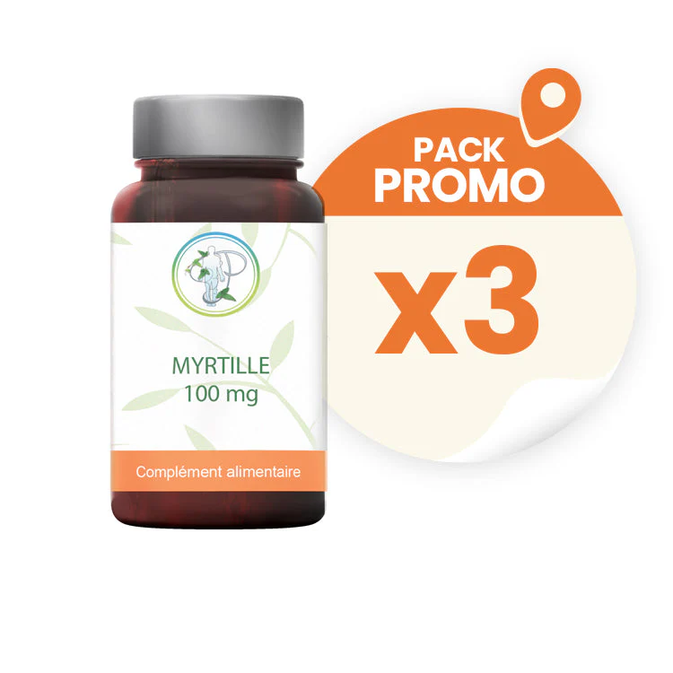 Myrtille à 25 % d'anthocyanidines Pack Promo x 3